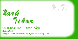 mark tibor business card